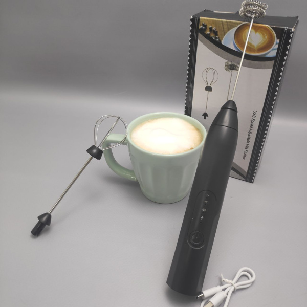 Капучинатор электрический USB Speed Adjustable Milk Frother *3 режима скорости, 2 насадки) продажа и отгрузка коробками кор/120 шт